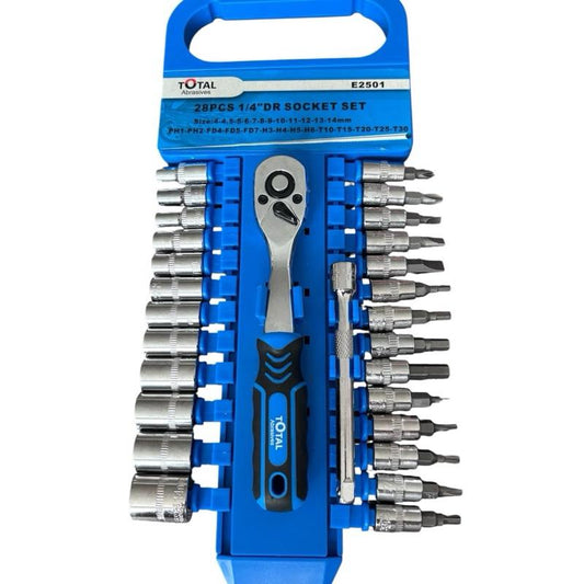28PCS 1/4"DR SOCKET SET