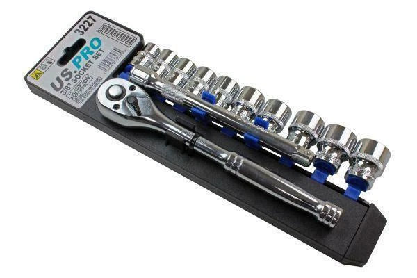 12PC 3/8" DR METRIC SOCKET SET 10 - 19MM