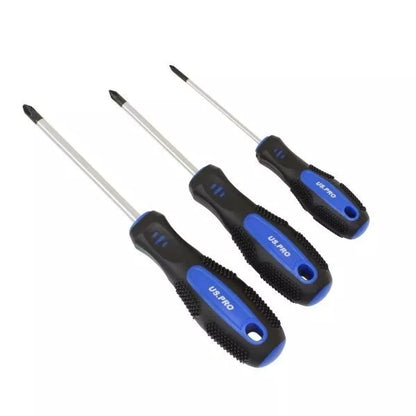 US Pro Magnetic Screwdriver Set Slotted Flat Philips PH0 PH1 PH2 SL