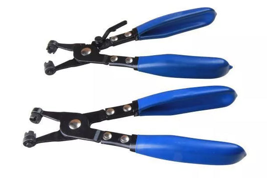 US PRO 2PC Hose Clamp Pliers Set V & Cross Slot Jaws Clip Oil Pipe
