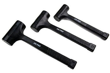 3PC DEAD BLOW RUBBER HAMMER SET US PRO