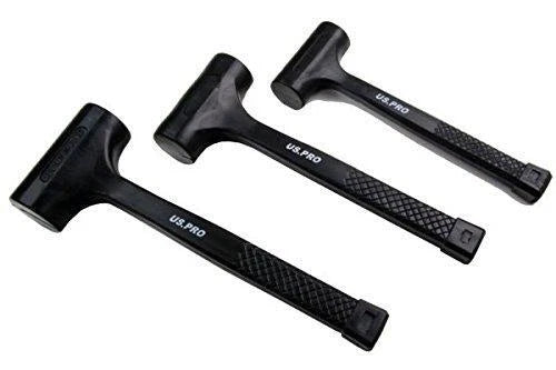 3PC DEAD BLOW RUBBER HAMMER SET US PRO